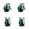 Service Caster 6 Inch Heavy Duty Green Poly on Metal Caster Swivel Lock/Brake 2 Rigid, 2PK SCC-KP92S630-PUR-GB-SLB-BSL-2-R-2 - alternate 1